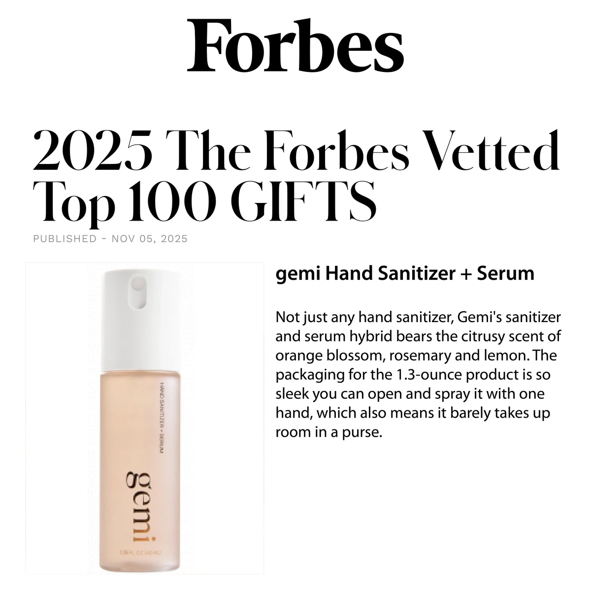 Forbes Top 100 gifts