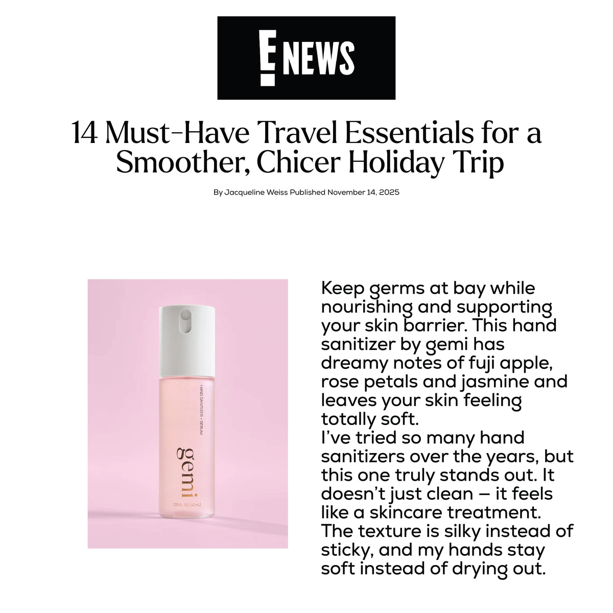 E news
