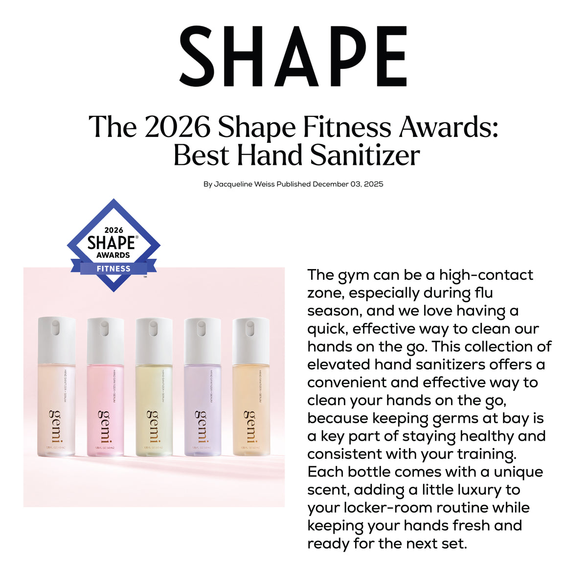 Shape awards