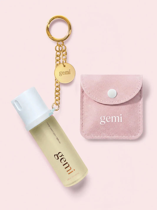 gemi with Gold Key Ring Set